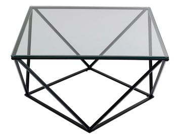 CRISTALLO - Glass and steel high side table by KARE Design - view 2